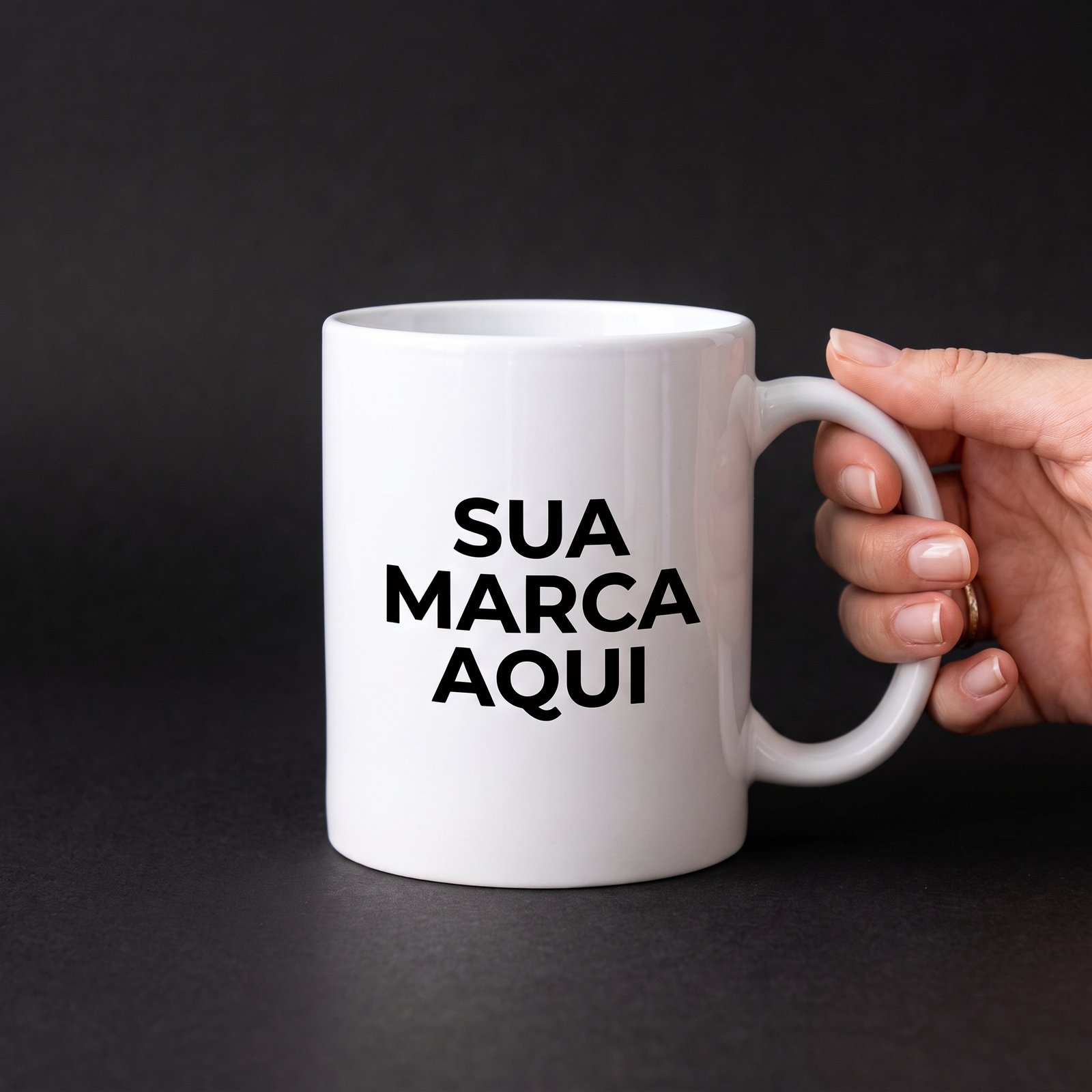 Caneca de Cerâmica Branca Personalizada com Sua Marca 1 Caneca de Cerâmica Branca Personalizada com Sua Marca